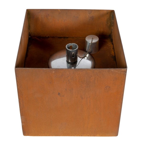 Oljelampor I Corten Stl - Kvadratisk