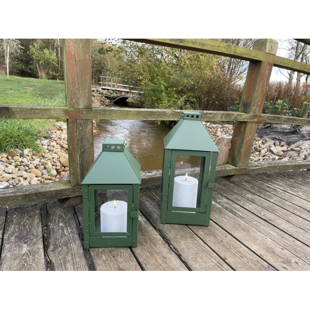 Olivgrn Lykta M. Utomhus Led-Ljus