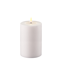 Deluxe Homeart hvid LED Bloklys 10x15 cm - Outdoor