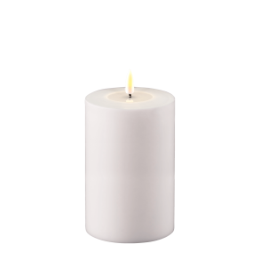 Deluxe Homeart hvid LED Bloklys 10x15 cm - Outdoor