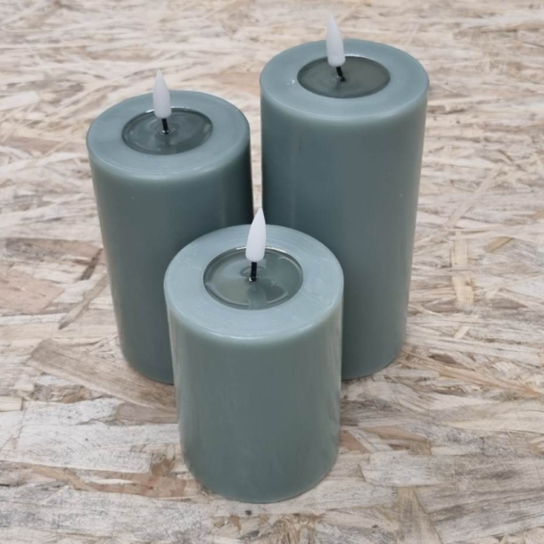 Deluxe Homeart Salvie grn LED Bloklys 7,5x10 cm