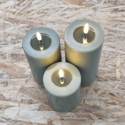 Deluxe Homeart Salvie grn LED Bloklys 7,5x12,5cm