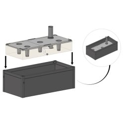 Hjbed i PVC. Inkl. GrowWater 30x90x44 cm
