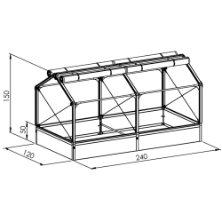 GrowCamp Greenhouse 2,8 m2 AIR - PVC 