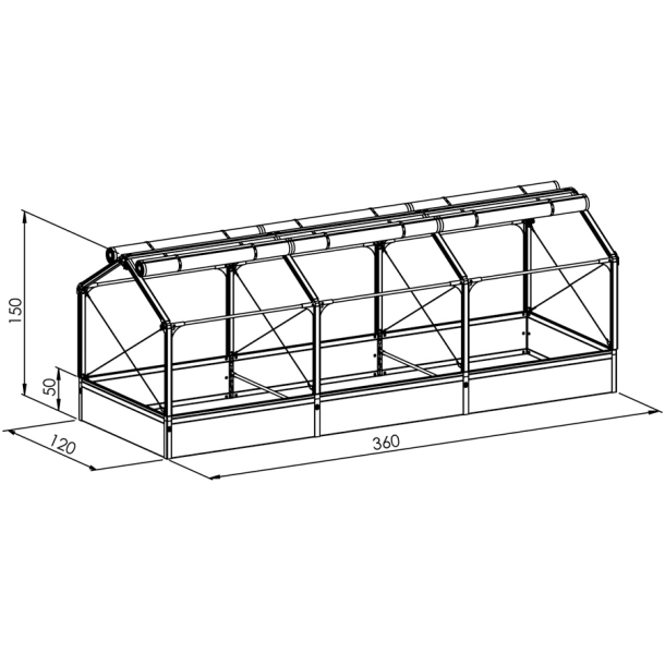 GrowCamp Drivhus 4,3 m2 - PVC
