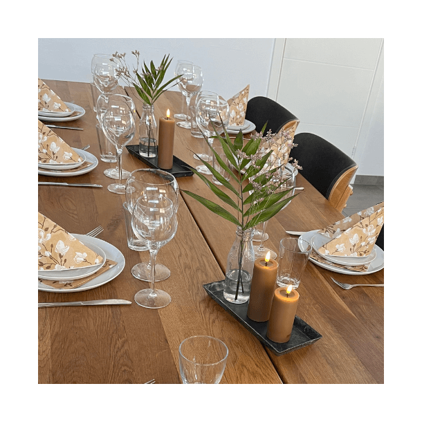 Deluxe Homeart Caramel LED lys st inkl. 1 x Fjernbetjening