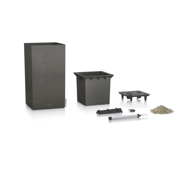 Lechuza Canto Stone High 30 udendrs krukke til blomster med selvvandingssystem 