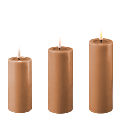 Deluxe Homeart Caramel LED lys st inkl. 1 x Fjernbetjening