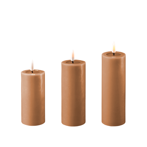 Deluxe Homeart Caramel LED lys st inkl. 1 x Fjernbetjening