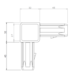 Samlefittings i top af hjrnestolpe