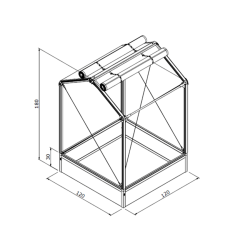 GrowCamp Greenhouse 1,4 m2 HIGH - PVC