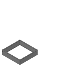 Legs to raised bed in PVC with bottom