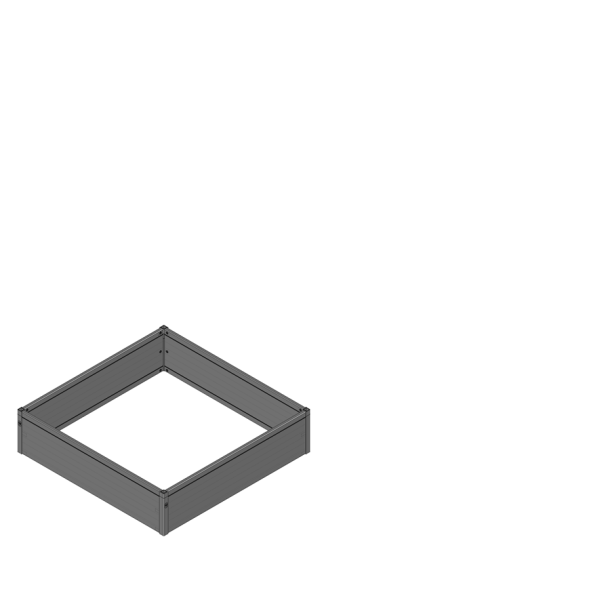 Legs to raised bed in PVC with bottom