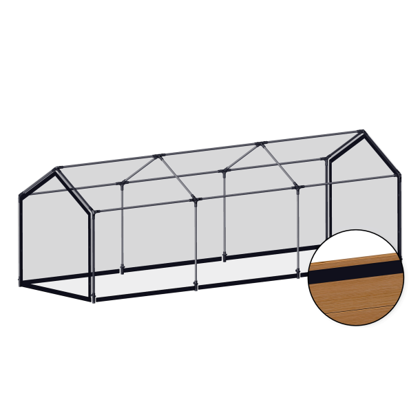 Tunnel top section for Siberian larch raised bed 120x360 cm