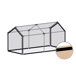 Tunneloverbygning til eget trbed p 120x238 cm. (Bemrk bedet skal bygges 238 cm).