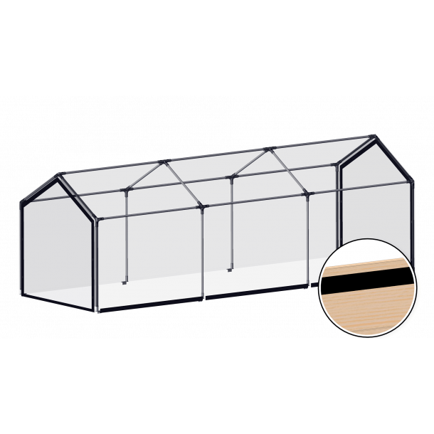 Tunneloverbygning til eget trbed p 120x355 cm (Bemrk bedet skal bygges 120x355 cm)