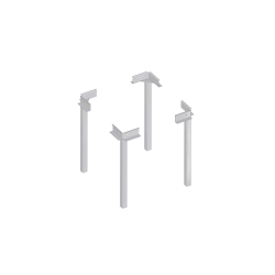 Legs to raised bed in PVC with bottom