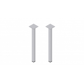 2 ben til forlngermodul til hjbed i sibirisk lrk med bund