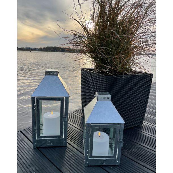 Galv. Lantern M. Utomhus Led-Ljus