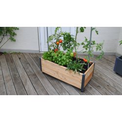 Raised bed in 30 cm siberian larch. Incl. GrowWater 120x62 cm