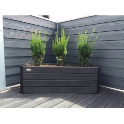 Blomsterkumme med hjul. Sorte hjrner. (Aflang)