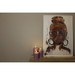 Deluxe Homeart Lys lilla LED Bloklys 7,5x10 cm - 2. sortering