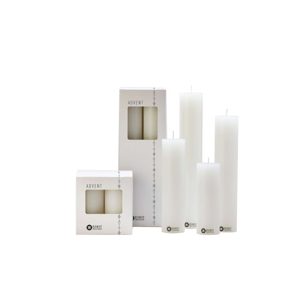 Adventslys i boks - 4 lys 6x12cm