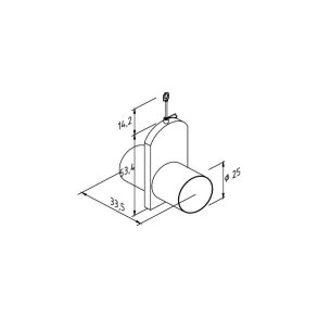 Gylleskydespj�ld Dn 250 Rustfri