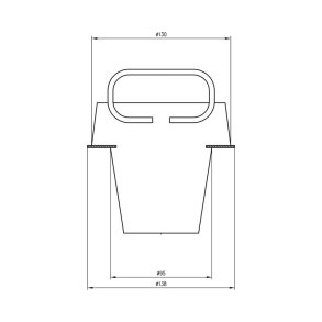 L�se Prop Dn100 Med Flad B�jle 100X31,5 Mm, A:130 X B:95 Mm