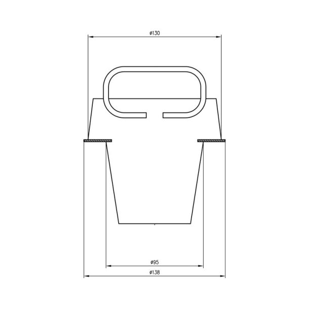 Lse Prop Dn100 Med Flad Bjle 100X31,5 Mm, A:130 X B:95 Mm