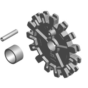 Tr�khjul Wire Ibo Med B�sning/Aksel 35 Mm