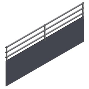 Side H1000 Plade/3 R�r Mod Mur/Forstykke Uden R�r