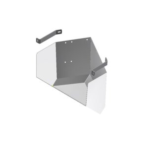 Rustfri Hj�rne Trug 30&deg;, Venstre, Inkl. Stabiliseringsbeslag