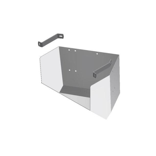 Rustfri Hjrne Trug 30&deg;, Hjre Inkl. Stabiliseringsbeslag