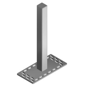 Rustfri Stolpe Til 50Mm Panel H500