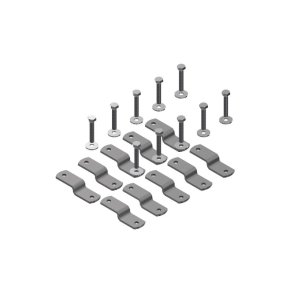 10 Stk Pboltningsbeslag Med 2 Gevind Til Stbejernsriste