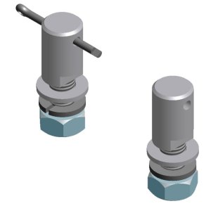 2 Stk Nokker Inkl. 1 Stk Split, Rustfri