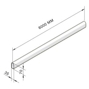 Planke 35X70 Oval 6,0 Meter