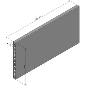 Planke 35X500 Flad/Flad 6 Meter