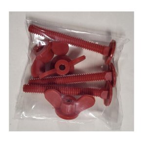 Rd Plastik Skrue Og Mtrik St Af 3 Stk.