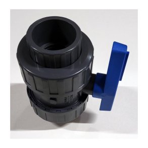 50 Mm Kuglehane Med Klbemuffe/Dobbelt Union Pvc Pn16