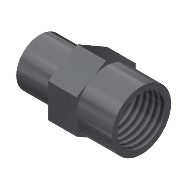 Pvc Gevindmuffe 1/2" - 20 Mm