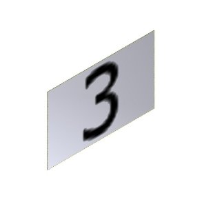 Nummerskilt Ciffer 3