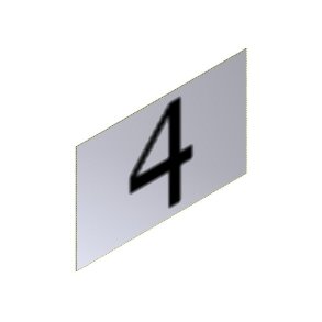 Nummerskilt Ciffer 4