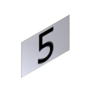 Nummerskilt Ciffer 5