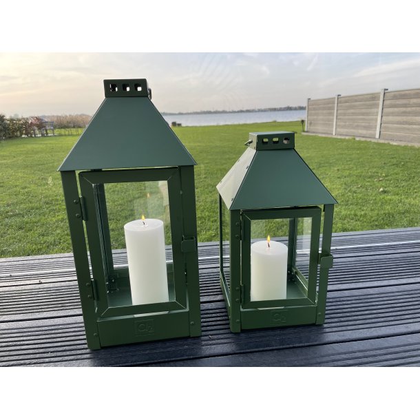 A2 Living lanterne olivengrn  mini. Kunstindustrien stearinlys