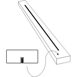 Plastplanke med jernforstrkning 4x12x180 cm