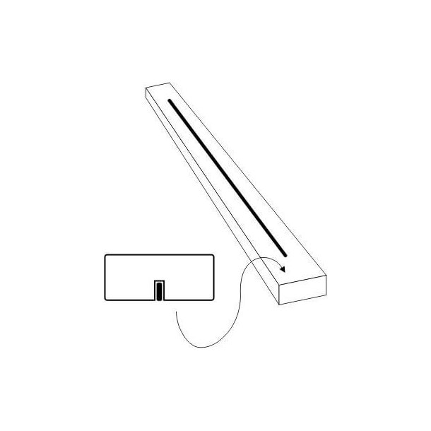 Plastplanke med jernforstrkning 4x12x180 cm