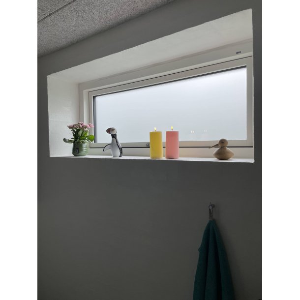 Ljusrosa Led-Blockljus 7,5X15 Cm - 2. sortering