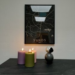 Deluxe Homeart Oliven grn LED Bloklys 7,5x10cm - 2. sortering